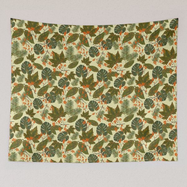 Item preview, Leaves beige pattern designed and sold by FVO-italydesign.