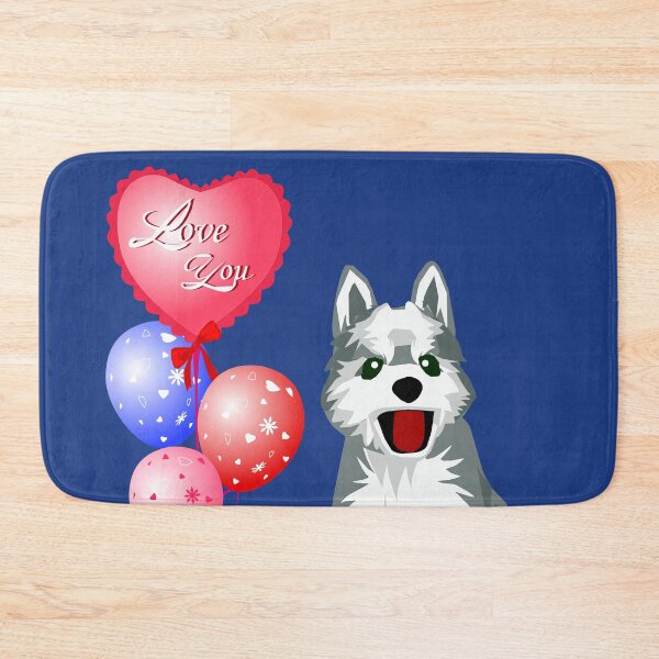 Item preview, White Pomsky crossbreed dog designed and sold by Purple monkey.
