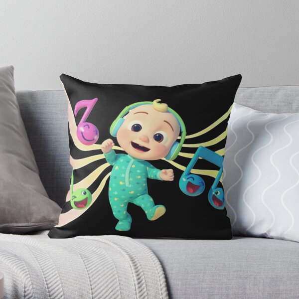 Cocomelon - Musical JJ Sticker ,Cocomelon nursery rhymes Throw Pillow