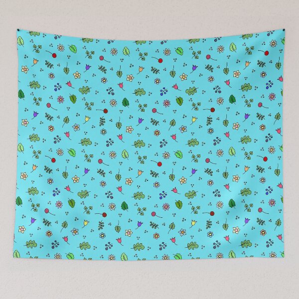 Item preview, funny multicolor floral print with flowers and berries designed and sold by NikaAstra.