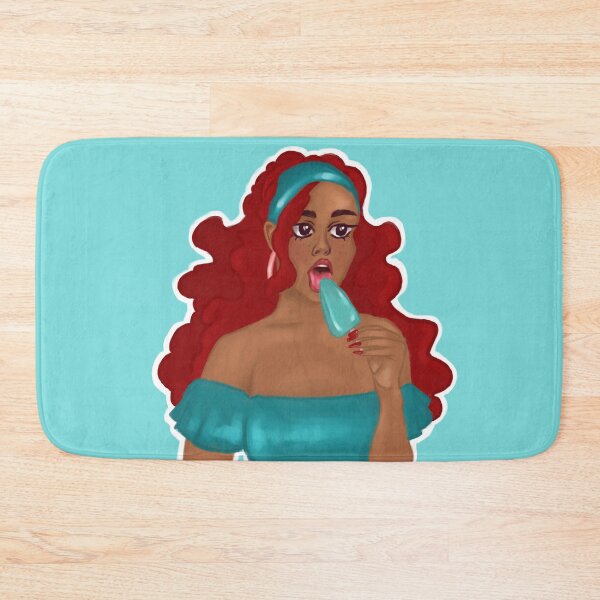 Item preview, Black girl eating an ice lolly designed and sold by gi-gianna.