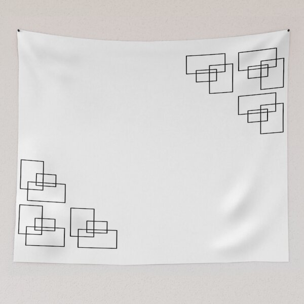 Item preview, Simple Square Design Pattern modern style_black on white background designed and sold by Brontorino.