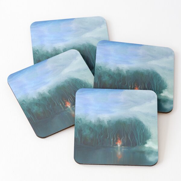 Item preview, Abstract Art - Firecamp Forest Wind Painting designed and sold by Stylizing4You.