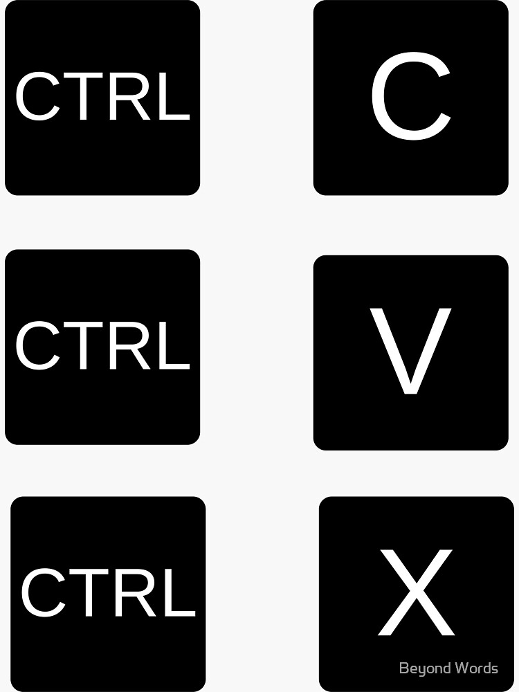 "Control V" Sticker for Sale by BeyondtheQuote Redbubble
