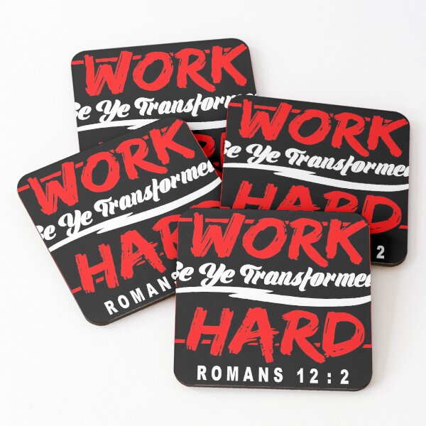 Item preview, work hard transformed romans 12:2 designed and sold by PUNCH ME IN SHOP.