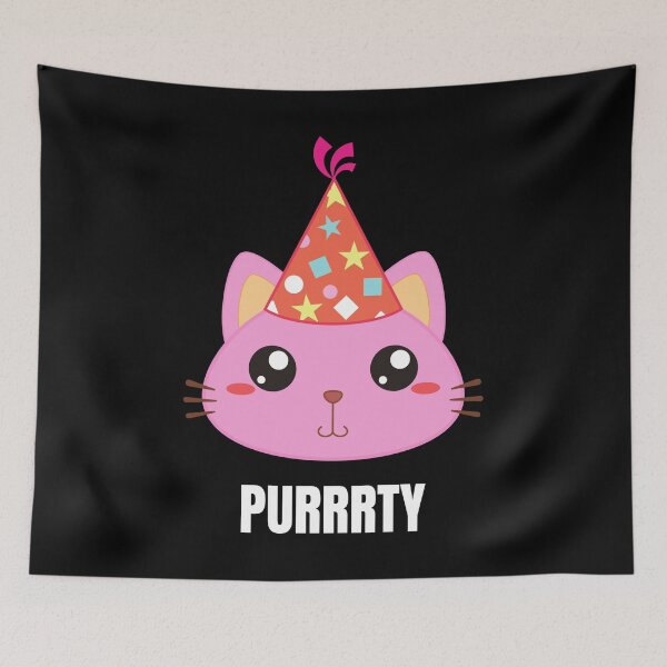 Item preview, It's a Purrrty! Festive Cat designed and sold by Nathalie Aynié.