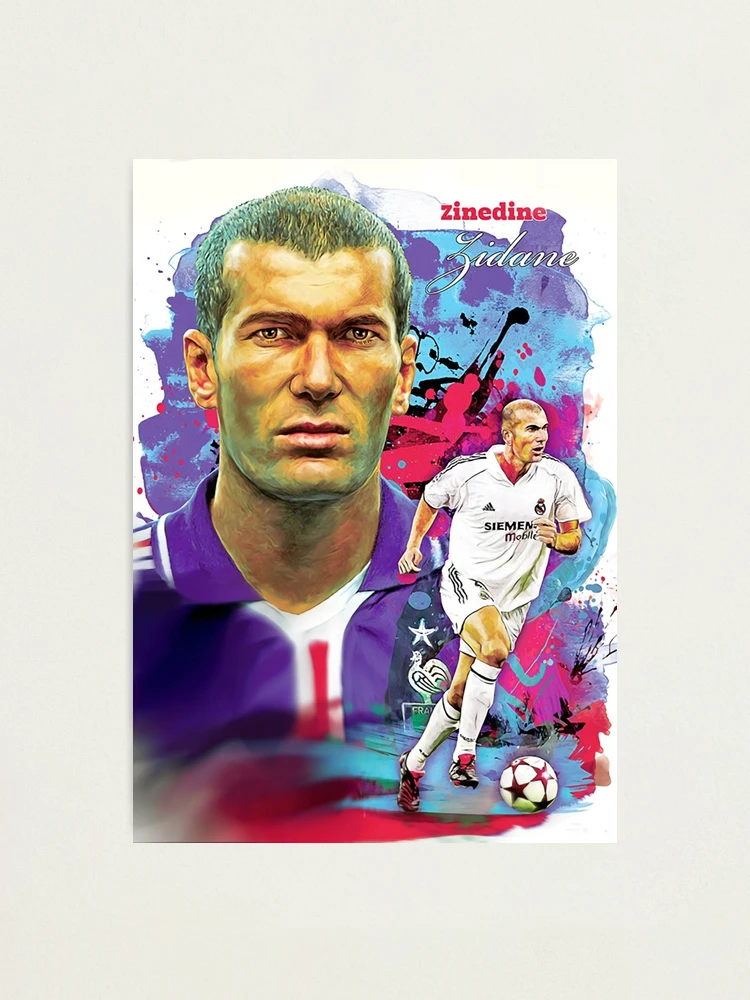 Quadro decorativo emoldurado Pop Art Zidane Jogador Futebol arte