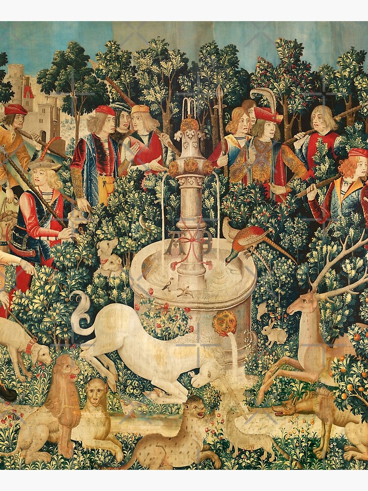 UNICORN IS FOUND / Fountain,Other Animals,Green Floral by BulganLumini