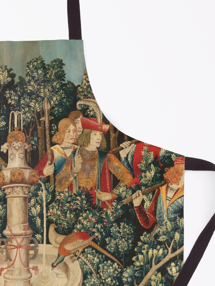 Alternate view of UNICORN IS FOUND / Fountain,Other Animals,Green Floral Apron