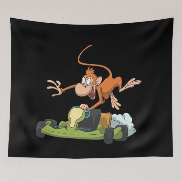 Item preview, Monkey in a racing kart designed and sold by Monkey Ful.