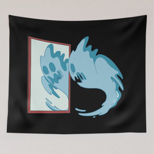 Item preview, Funny ghost scared by own reflection designed and sold by Monkey Ful.