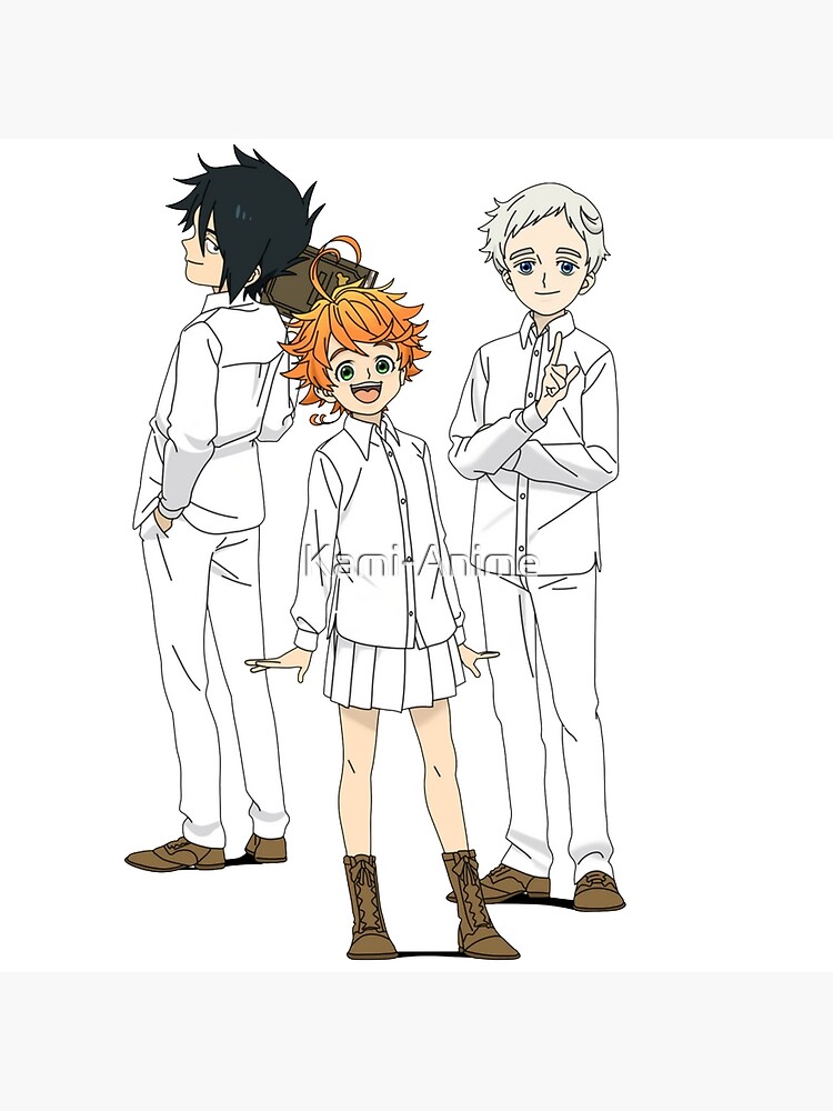 Yakusoku No Neverland Emma Ray and Norman Print 