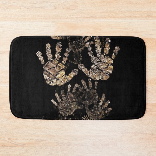 Item preview, Baby handprints abstract pattern black golden  designed and sold by GittaG74.