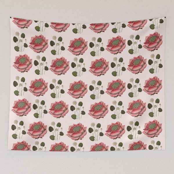 Item preview, Cute Girls Pink Lily Flower on Soft Pink Background Duvet designed and sold by Hanlar.
