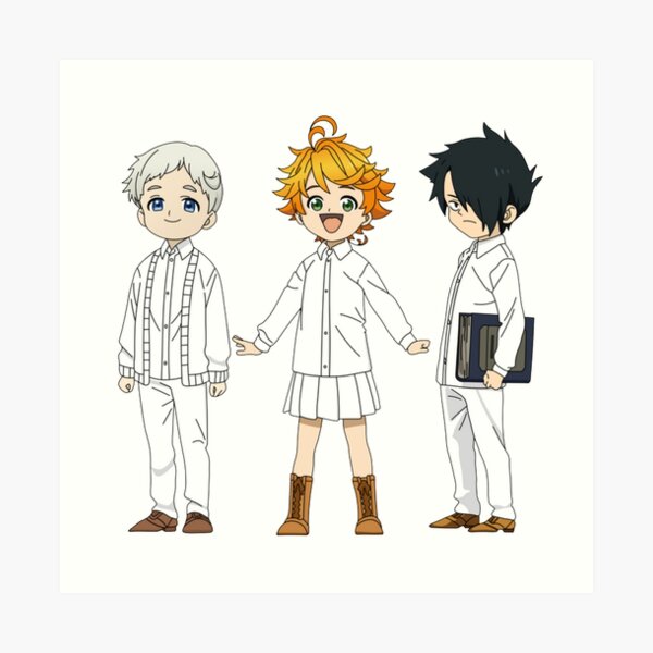 Yakusoku No Neverland Emma Ray and Norman Print 