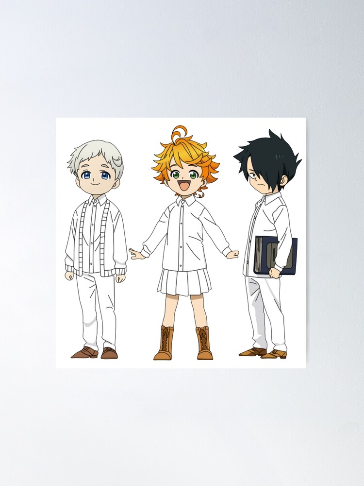 The Promised Neverland - Emma, Ray, and Norman Chibi Poster (15 x 20.5)