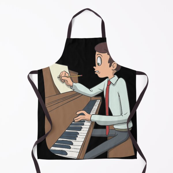 Item preview, Composer on piano writes notes designed and sold by Monkey Ful.