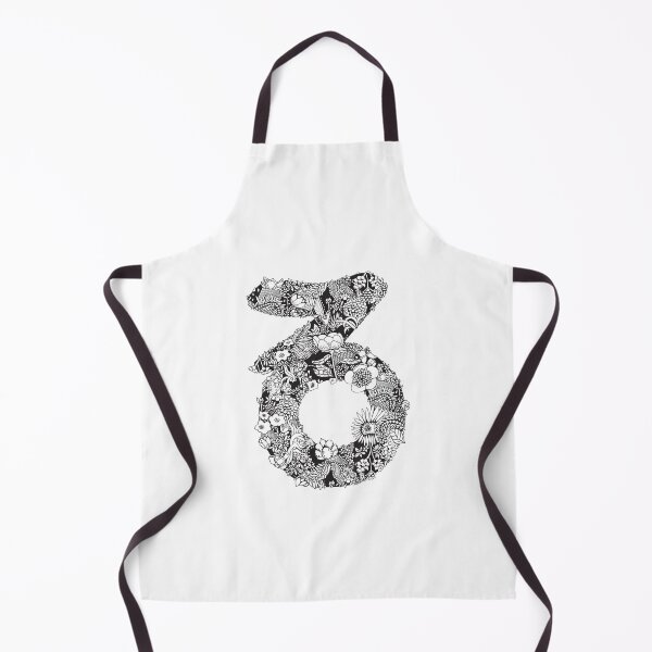 Item preview, Capricorn Zodiac Sign | Black and white | Floral pattern designed and sold by hayleylauren.
