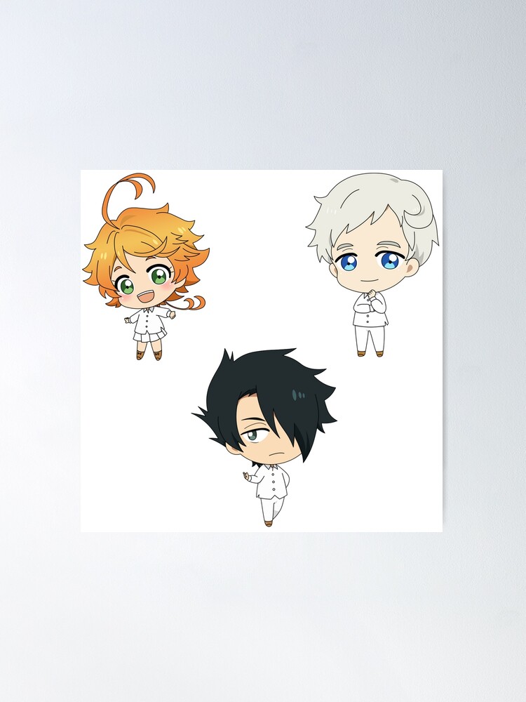 The Promised Neverland - Emma, Ray, and Norman Chibi Poster (15 x 20.5)