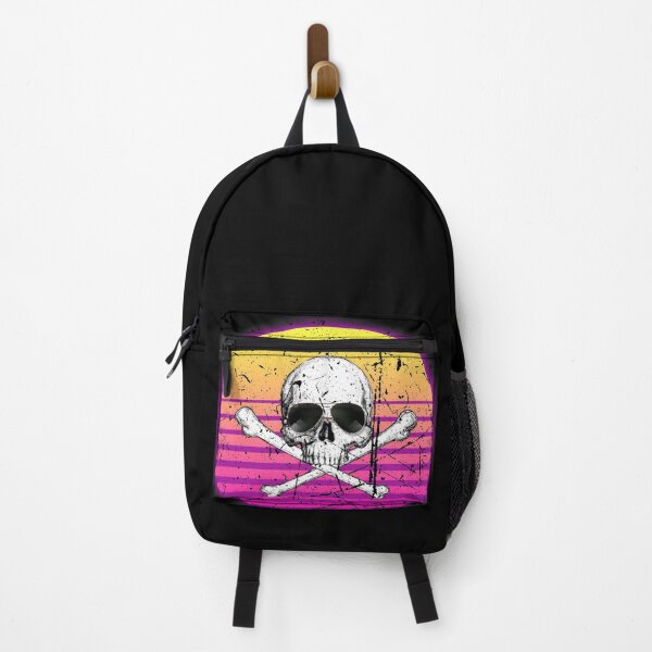 Item preview, Vintage skull and bones with sunglasses and setting sun designed and sold by Dirk4171.