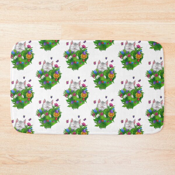 Item preview, Cute cat with a bouquet of flowers. designed and sold by Yovin11.