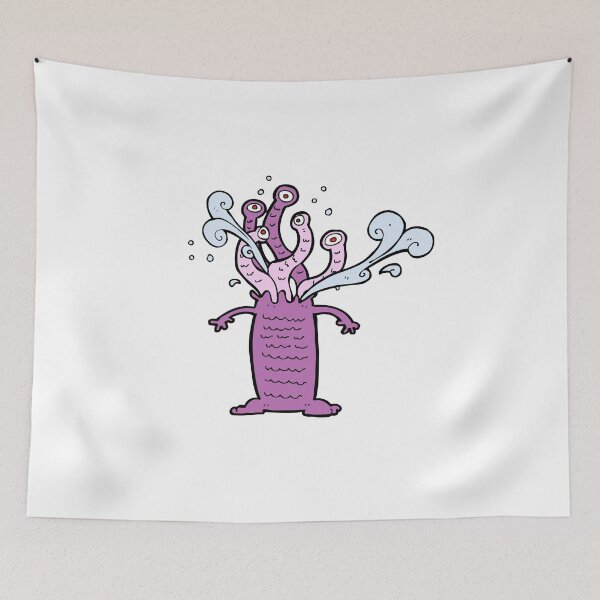 Item preview, Miss Purple Medusa Wormy Monster designed and sold by wildflowerperks.