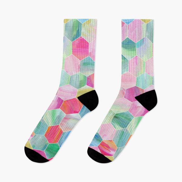 Item preview, Pretty Pastel Hexagon Pattern in Oil Paint designed and sold by micklyn.