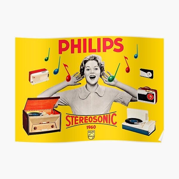 PHILIPS STEREOSONIC RANGE - 1950s ADVERT Poster