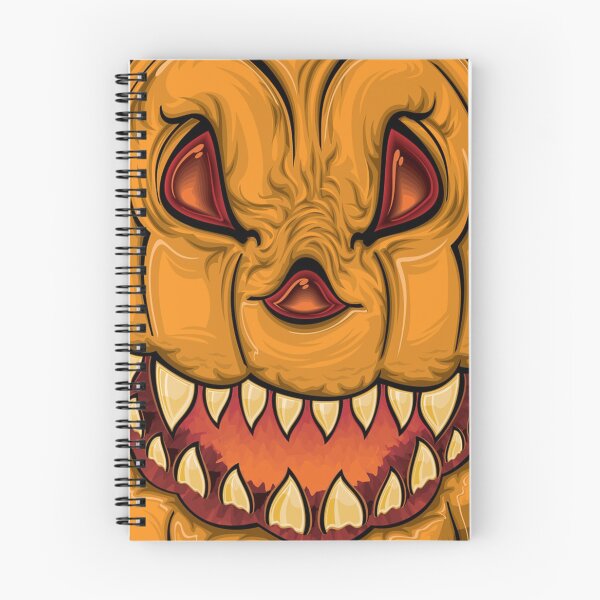 Aperçu de l'œuvre Visage de citrouille d'Halloween orange effrayant créée et vendue par Fashimation20.