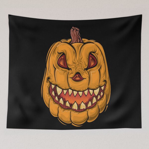 Item preview, Scary Orange Halloween Pumpkin Face designed and sold by Fashimation20.