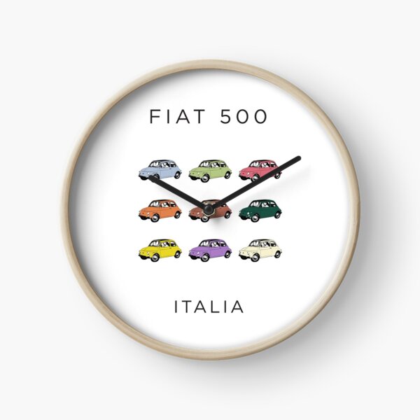 Italy's Original Small Car, The Classic Fiat 500, Cinquecento City car Clock