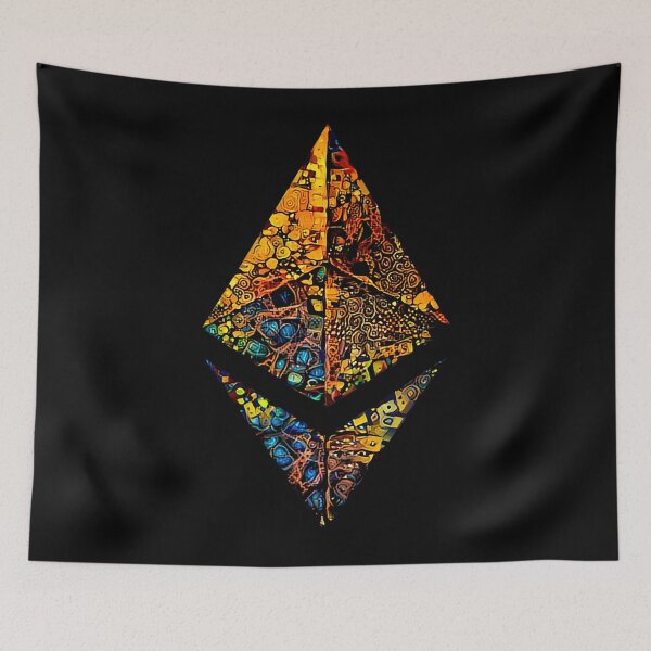 Item preview, "Gold leafed" ETH crypto, Ethereum logo.  designed and sold by PrintPit.