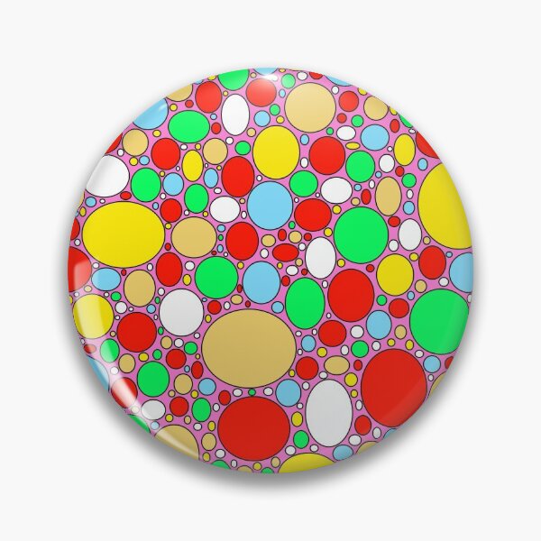 Item preview, Multi Coloured Circles Pink Background designed and sold by Walter73.