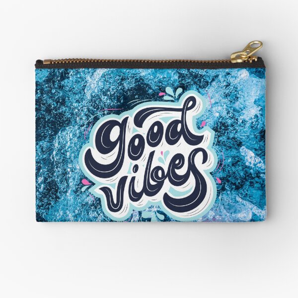 Blue Ocean Good vibes Zipper Pouch
