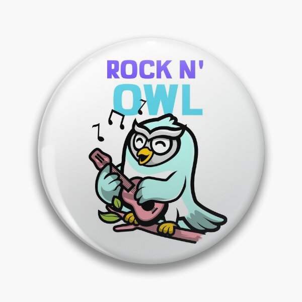 Item preview, Rock N' Owl, Light Blue Owl designed and sold by boisebug.