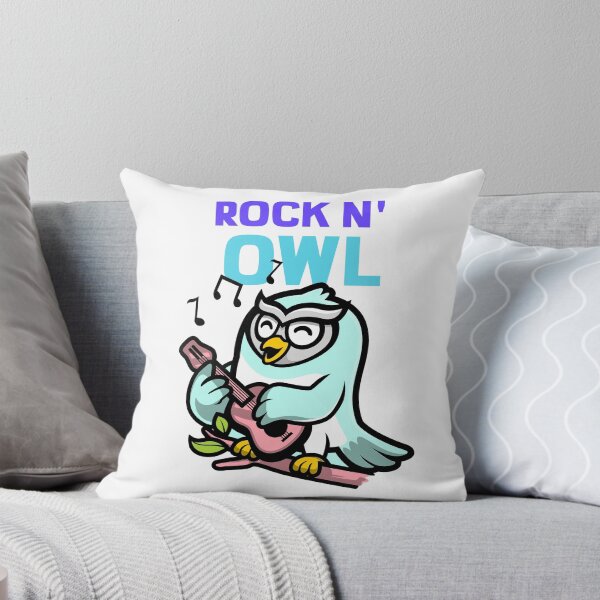 Item preview, Rock N' Owl, Light Blue Owl designed and sold by boisebug.
