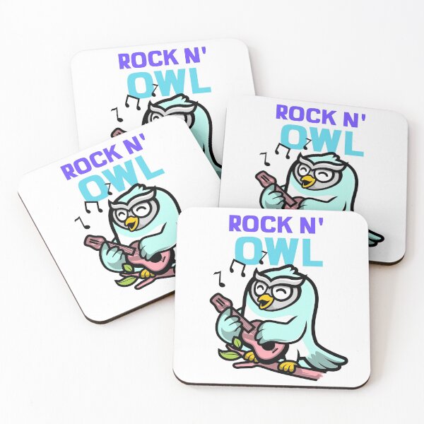 Item preview, Rock N' Owl, Light Blue Owl designed and sold by boisebug.