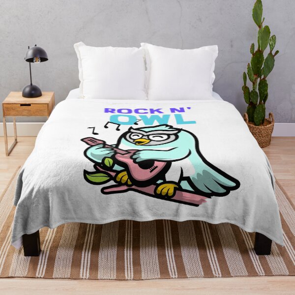 Item preview, Rock N' Owl, Light Blue Owl designed and sold by boisebug.