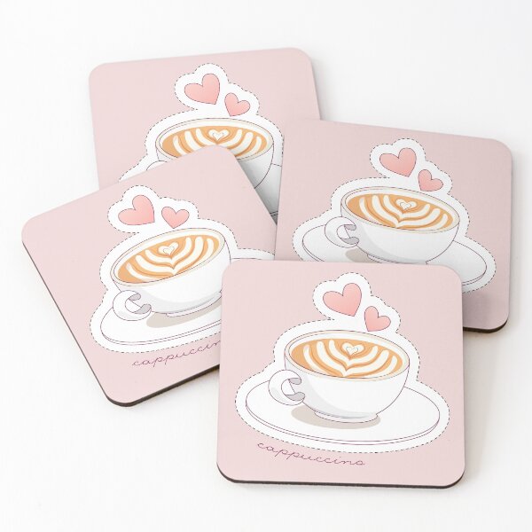 Item preview, Cup Of Cappuccino With Cute 2 Hearts  designed and sold by tee4shirt.