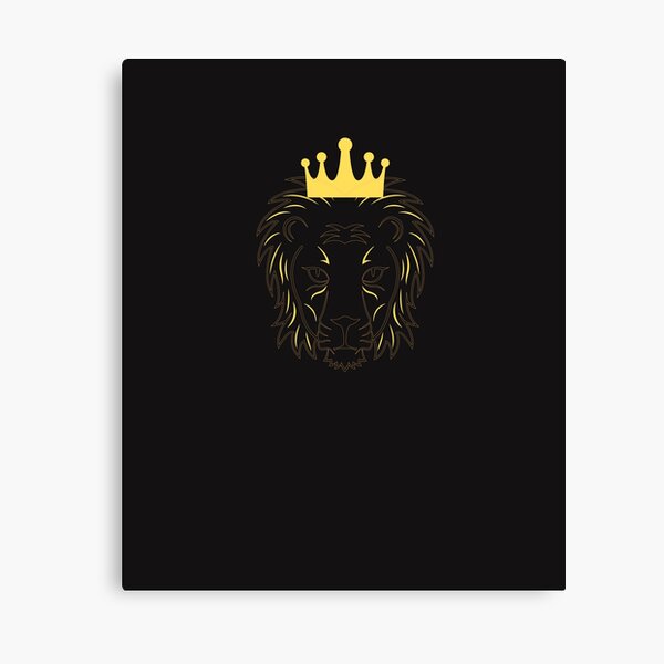  Lion With Crown for men and boys Canvas Print