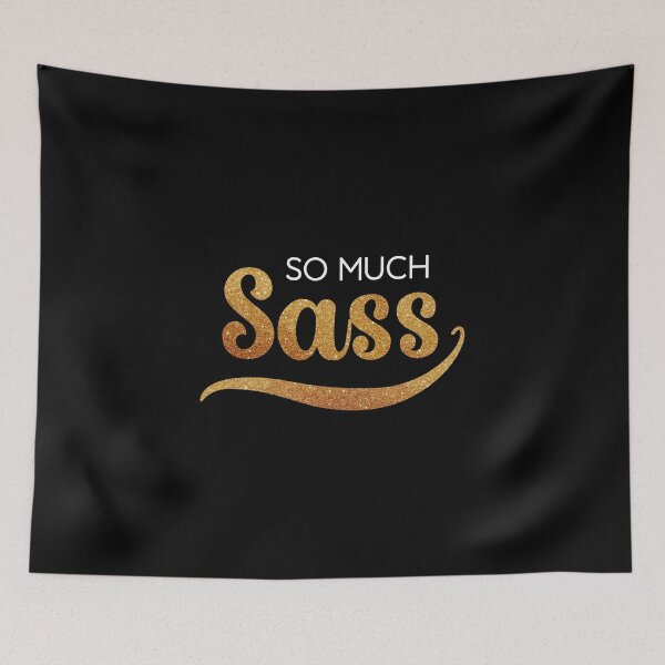 Item preview, So Much Sass - Glitter on Black designed and sold by VicEllisArt.