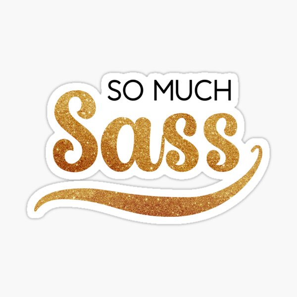 Item preview, So Much Sass - Glitter on Black designed and sold by VicEllisArt.