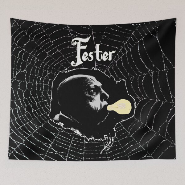 Item preview, Uncle Fester - Light Bulb With Spider Web Background. designed and sold by OriginalDP.