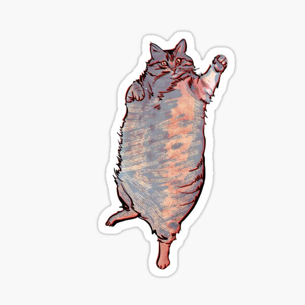 Item preview, Fat Cat: Red White and Blue designed and sold by ienjoycatsss.