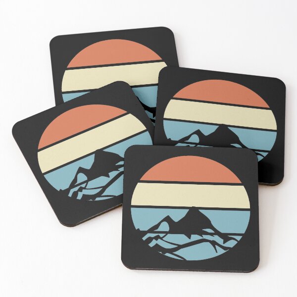 Item preview, Hiking mountains retro sun vibe designed and sold by likebakerdo.