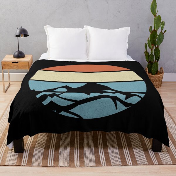 Item preview, Hiking mountains retro sun vibe designed and sold by likebakerdo.