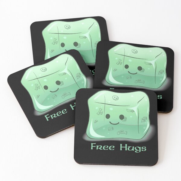 Gelatinous Cube Free Hugs Coasters (Set of 4)
