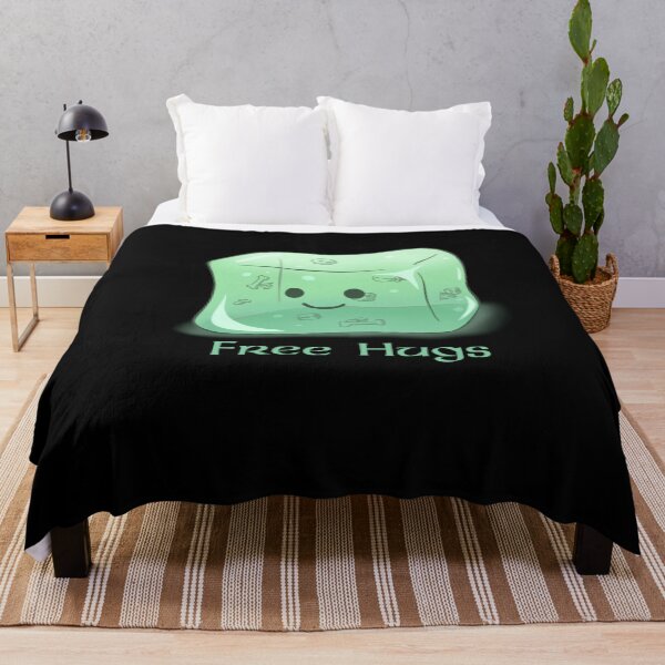 Gelatinous Cube Free Hugs Throw Blanket