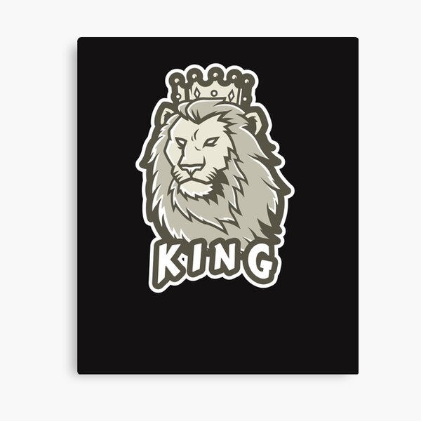 Lion With Crown for men and boys Canvas Print