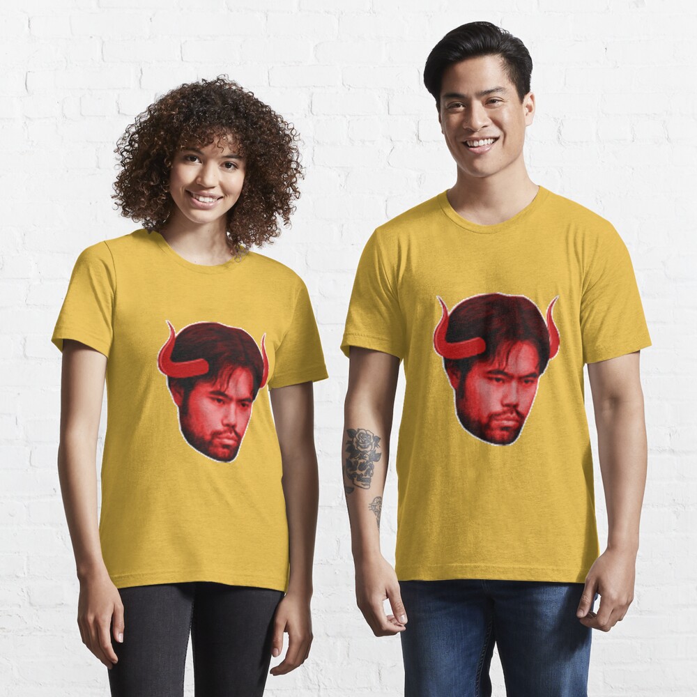 Hikaru Nakamura funny face sticker Essential T-Shirt by LoveGalBlackTan